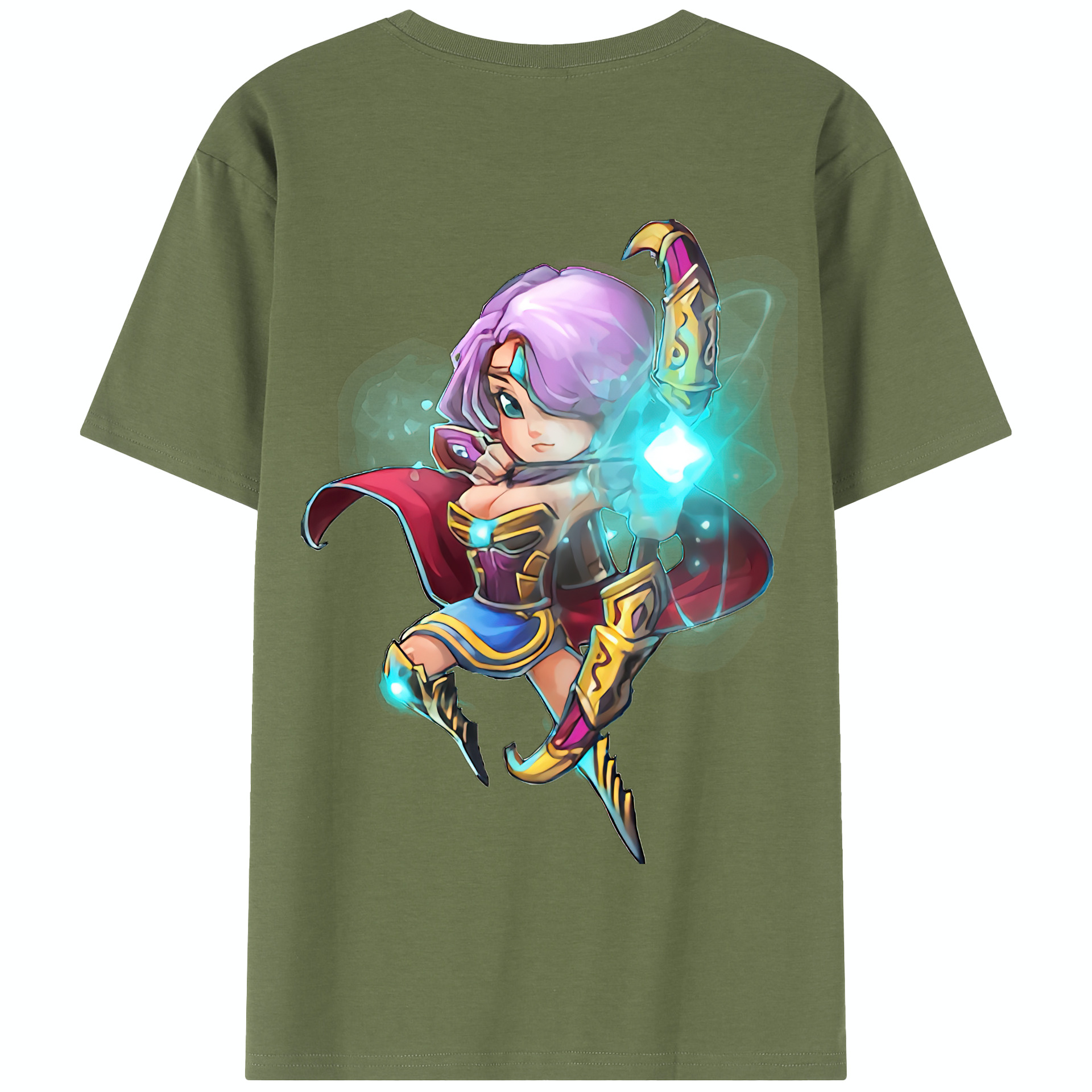 リーグ・オブ・レジェンド League of Legends LOL 綿100％半袖Tシャツ（背面プリント）